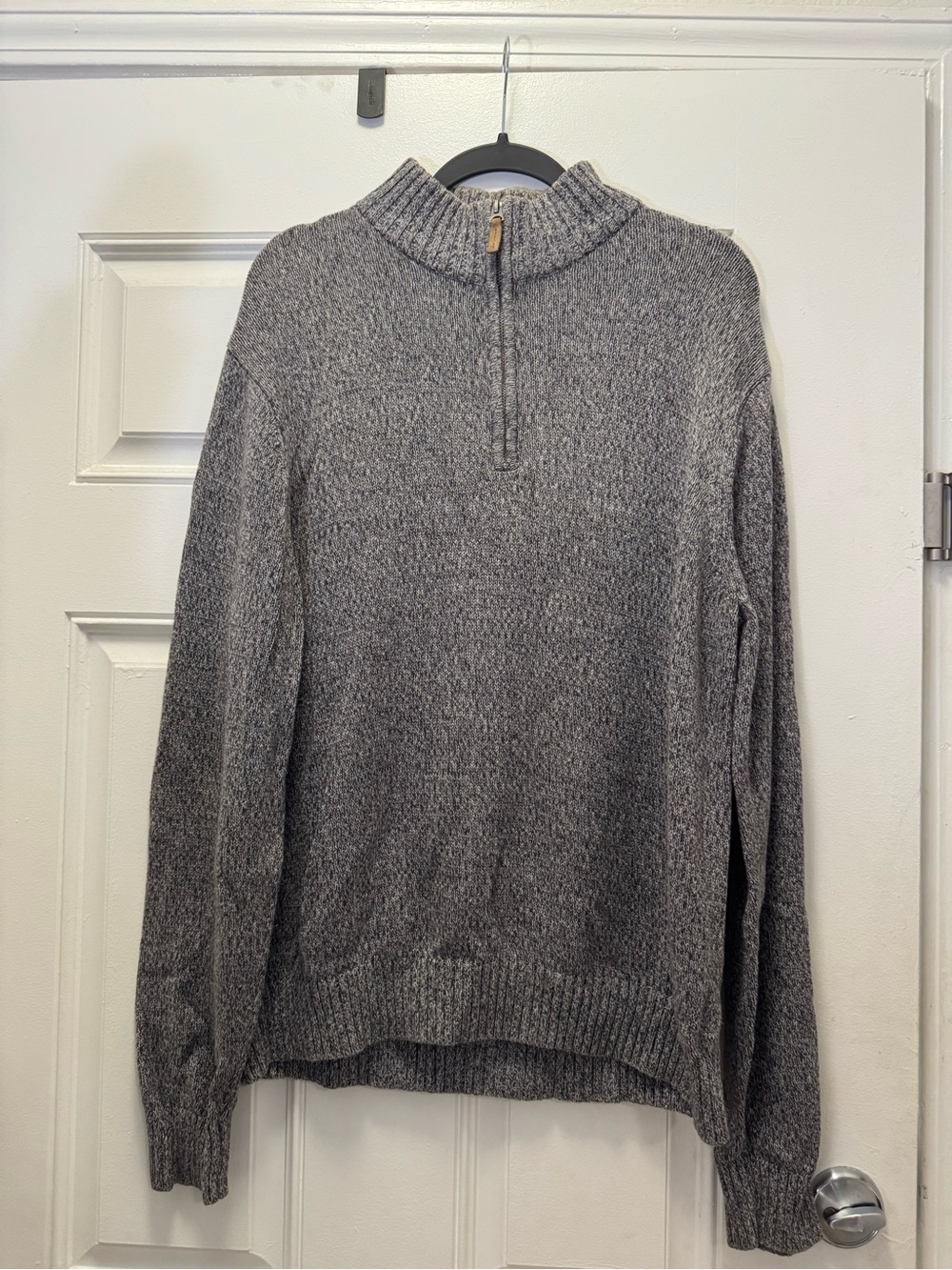 St. John's Bay Men's Gray Half-Zip Knit Pullover